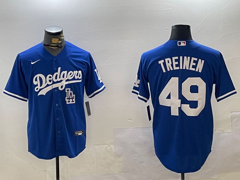Men Los Angeles Dodgers #49 Treinen Blue Game 2024 Nike MLB Jersey style 25->arizona cardinals->NFL Jersey